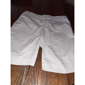 Size 14 White Stag Khaki Tan Flat Bermuda Chino Shorts with Pockets High Rise